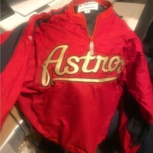 Authentic Collection Majestic Red Astros Jacket (medium)